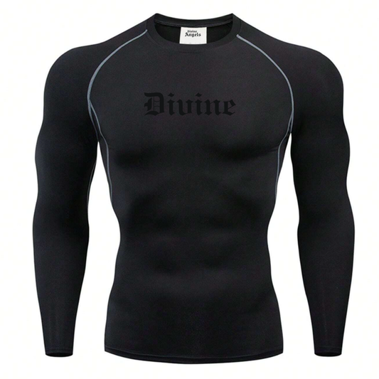 Divine Compression Tee full sleeves (black)